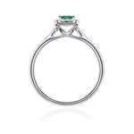 Tsavorite Garnet & Diamond Halo Ring