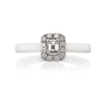 Emerald Cut Diamond Halo Ring