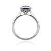 Sapphire & Diamond Halo Ring
