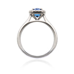 Sapphire & Diamond Halo Ring