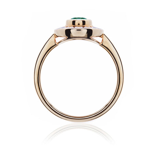 Orient Emerald & Diamond Ring