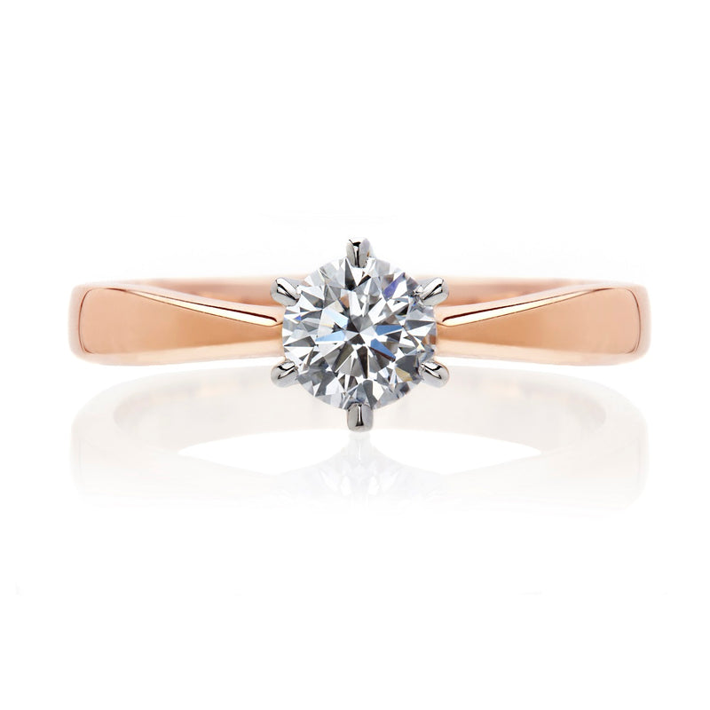 Classic Woolfe Solitaire Diamond Ring