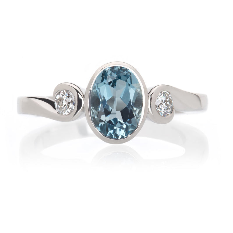 Newbury Aquamarine & Diamond Ring
