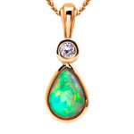 Classic Opal & Diamond Pendant