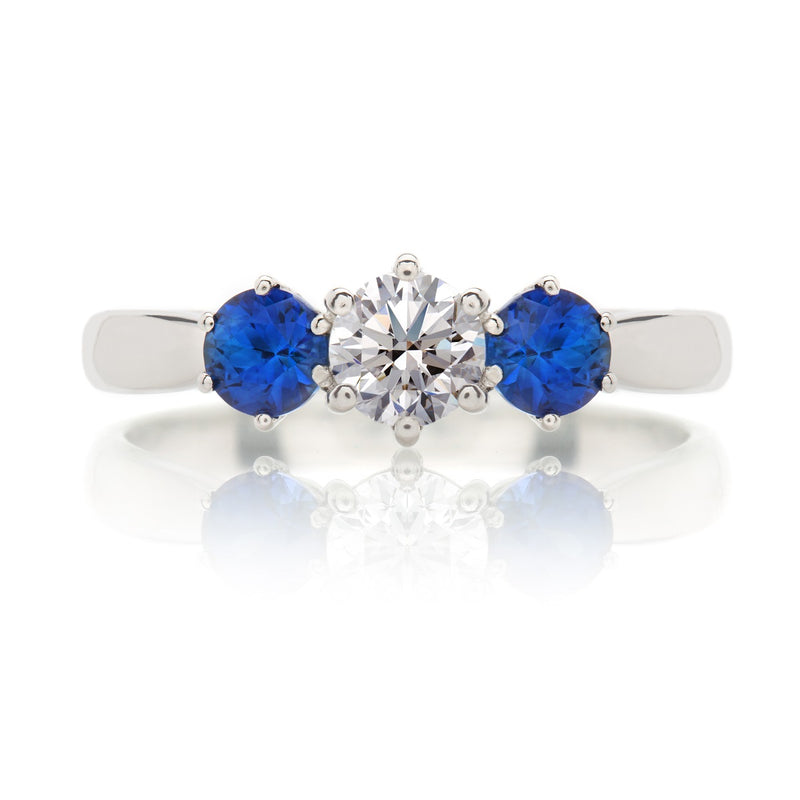 Trilogy Diamond & Sapphire Ring