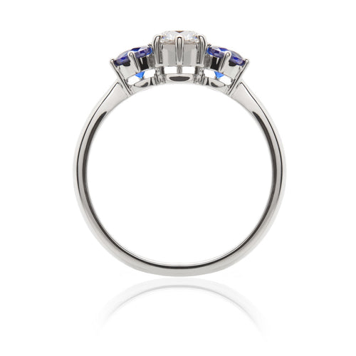 Trilogy Diamond & Sapphire Ring