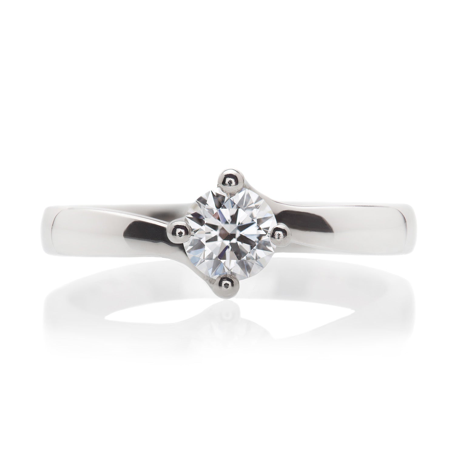 Point Ring Platinum and Diamond Compass Point Ring – Woolfe Jewellery