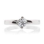 Platinum and Diamond Compass Point Ring