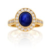 Orient Sapphire and Diamond Ring