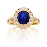 Orient Sapphire and Diamond Ring