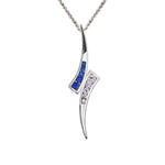 Sapphire and Diamond Spike Pendant