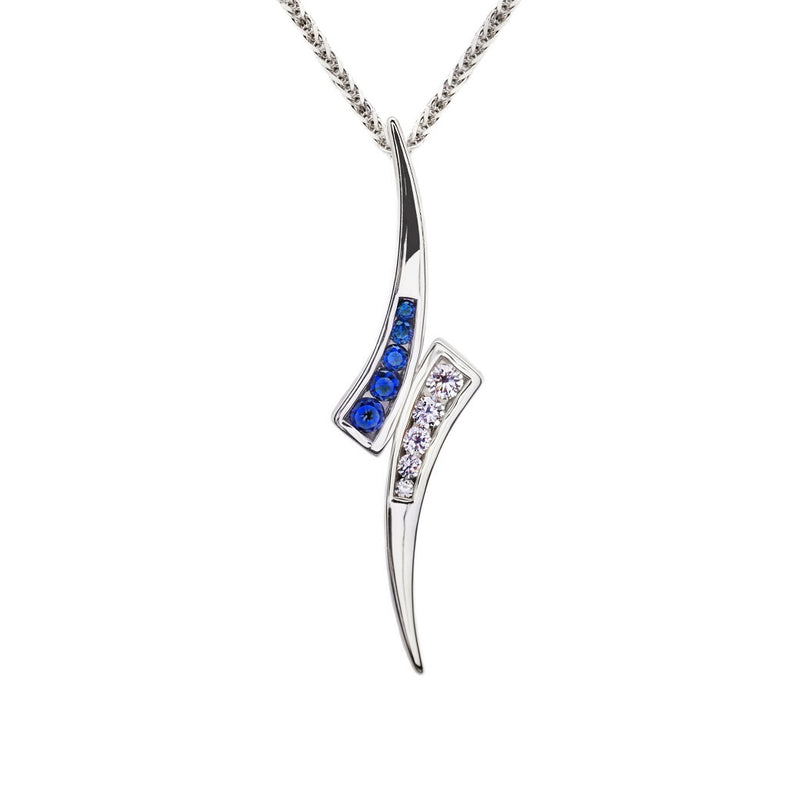 Sapphire and Diamond Spike Pendant
