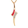 Ruby & Diamond Spike Pendant