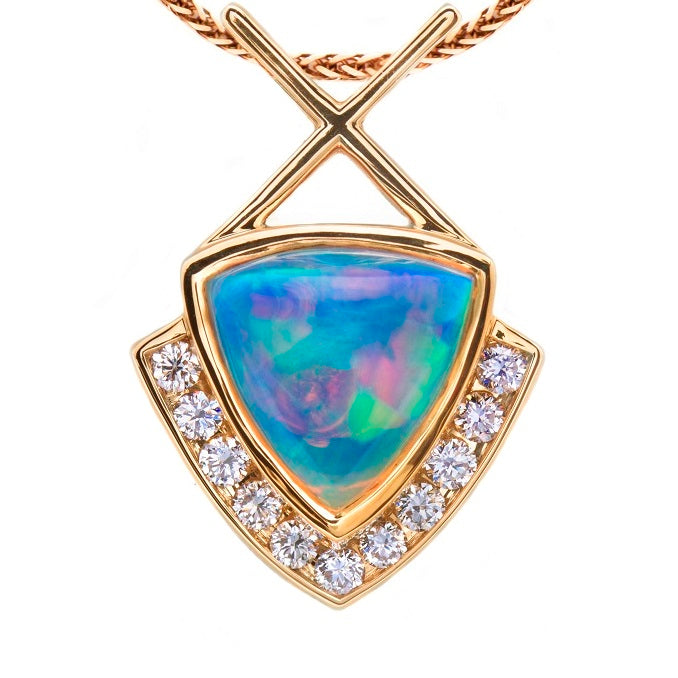 Opal & Diamond Pendant