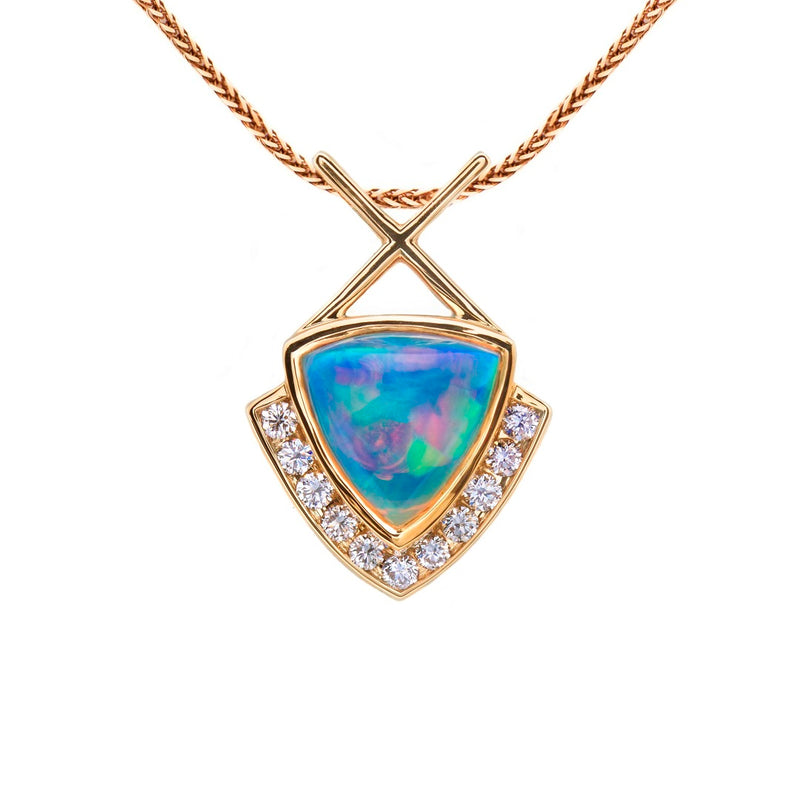 Opal & Diamond Pendant