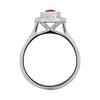Pink Sapphire and Diamond Heritage Ring