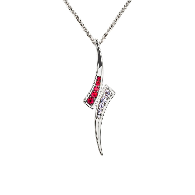 Ruby & Diamond Spike Pendant