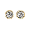 Diamond Bezel Set Stud Earrings