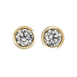 Diamond Bezel Set Stud Earrings